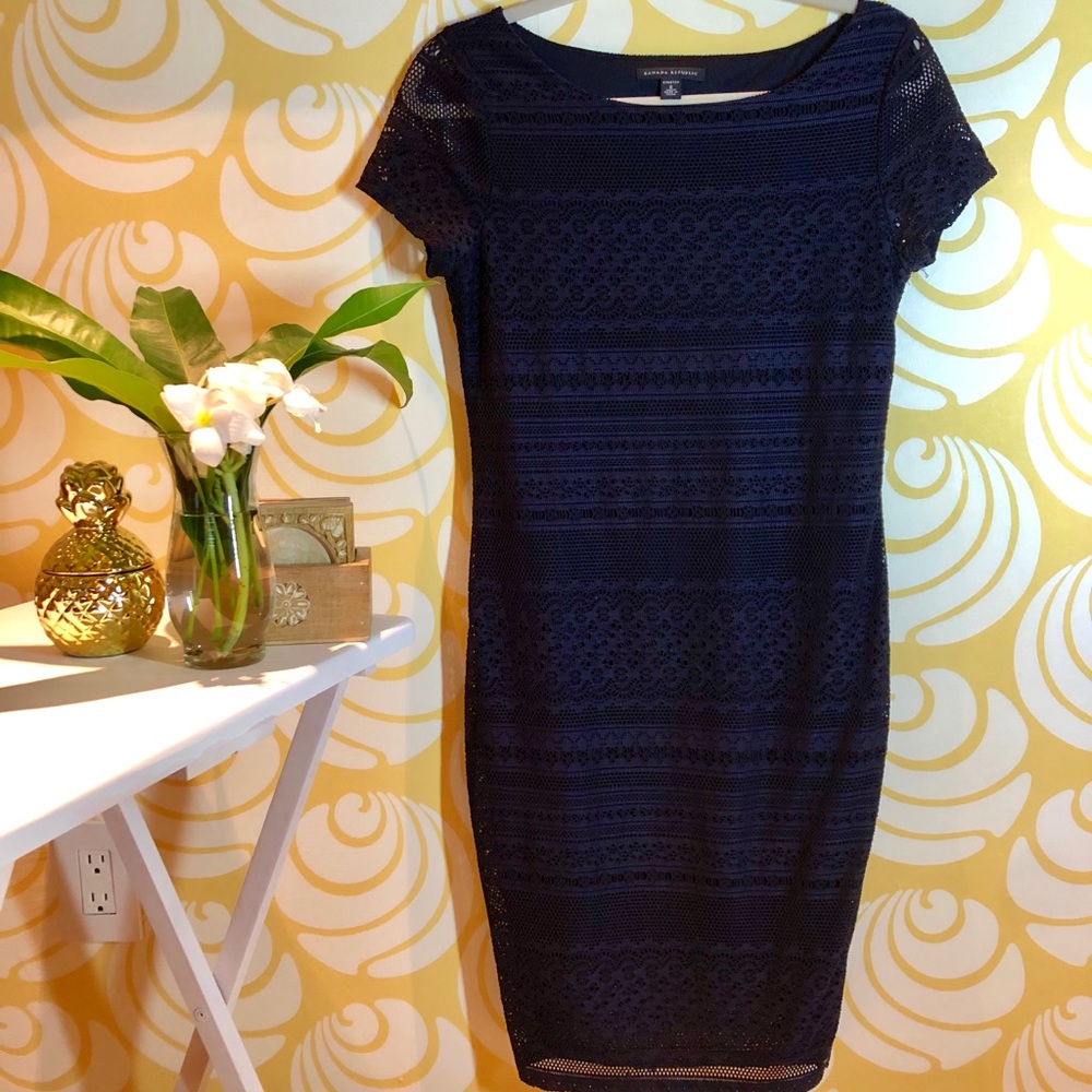 Banana Republic Navy Work Dress Size Small